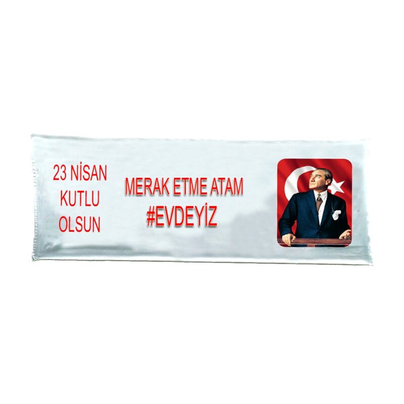 23 Nisana Özel Temalı Pankart #Evdeyiz Atam