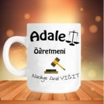 Adalet Öğretmeni Beyaz Kupa Bardak