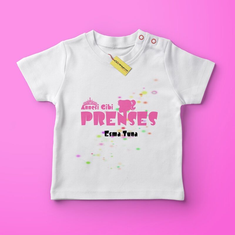 Annesi Gibi Prenses Tişört  2 - 3 Yaş Çocuk Tişörtü