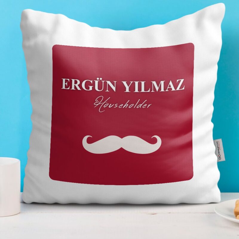 Babalar Gününde Kişiye Özel Bıyıklı Yastık Babaya Hediye