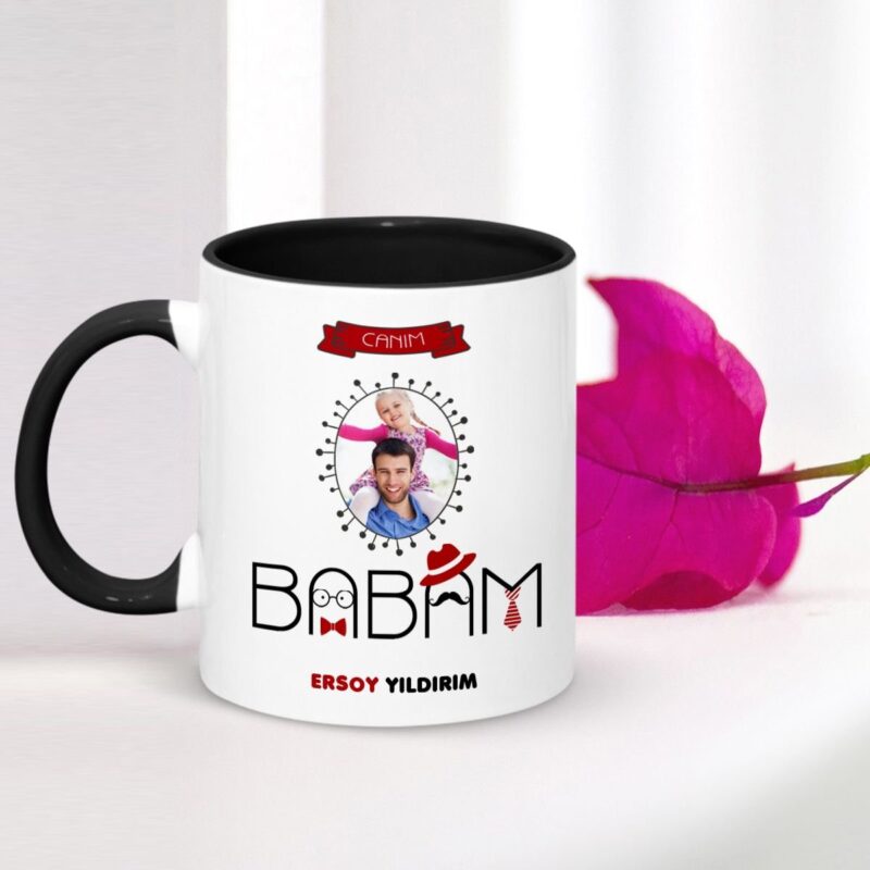 Babalar Gününe Özel Siyah Kupa Bardak - 004
