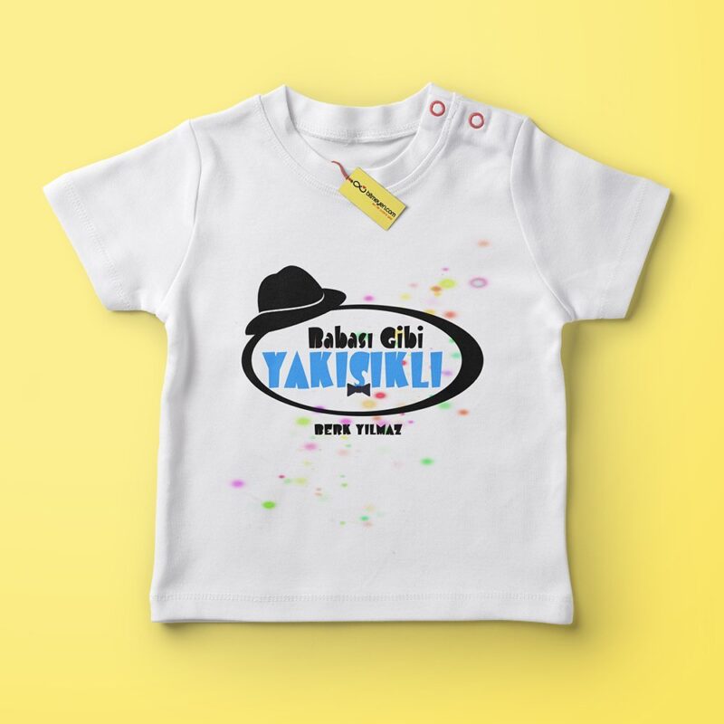 Babası Gibi Yakışıklı Tişört 3 - 4 Yaş Çocuk Tişörtü