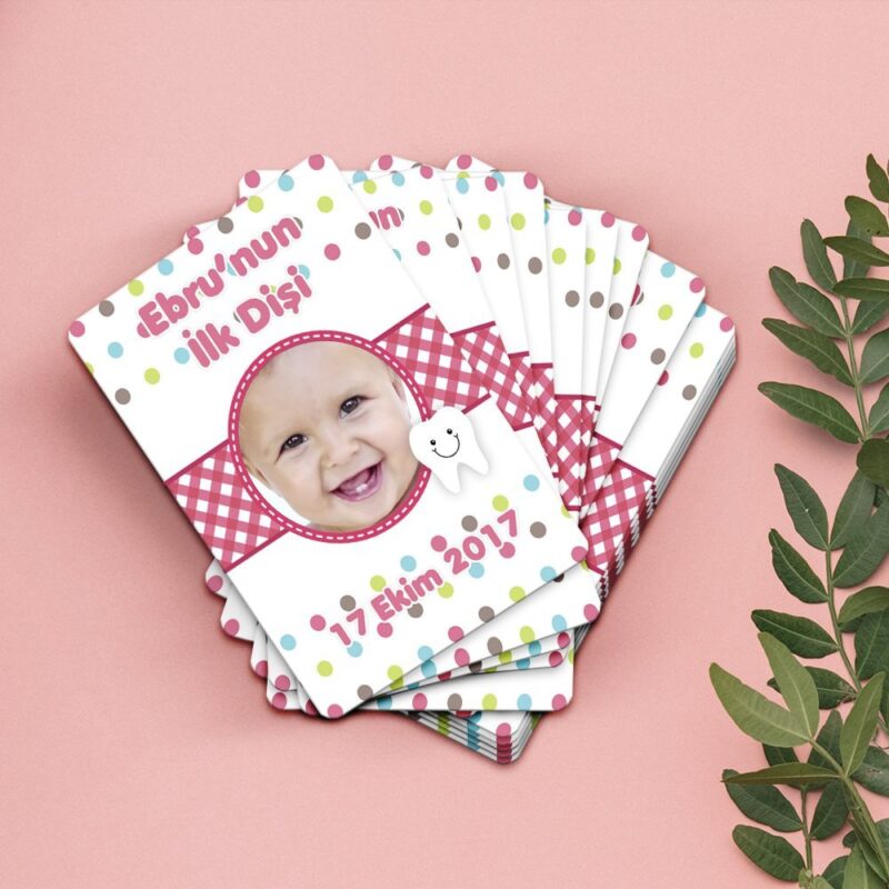 İlk Diş Buğdayı Resimli Buzdolabı Magnet 75 Adet 9x6cm
