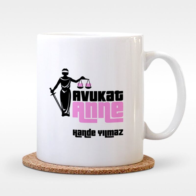Kişiye Özel Avukat Anne Beyaz Kupa Bardak - 1