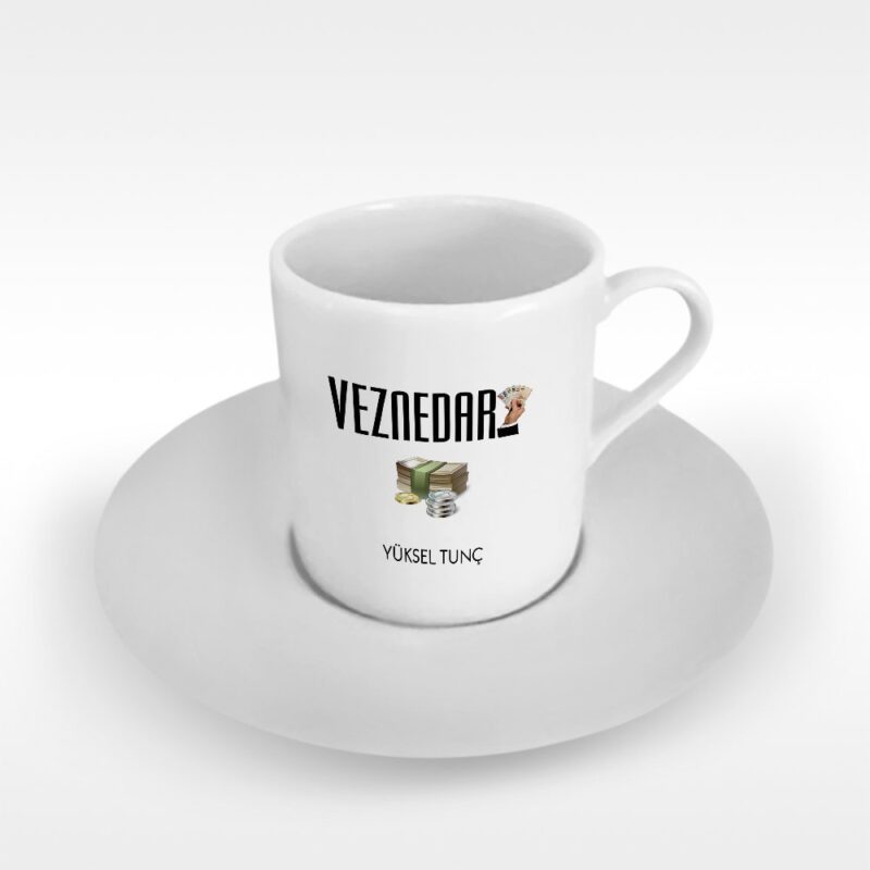 Kişiye Özel Mesleki Veznedar Türk Kahvesi Fincanı
