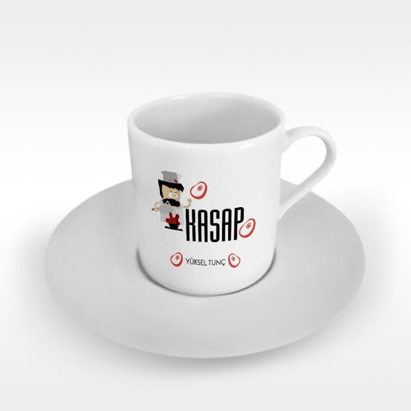 Kişiye Özel Mesleki Kasap Türk Kahvesi Fincanı