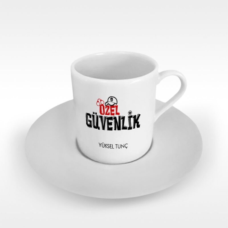 Kişiye Özel Mesleki Özel Güvenlik Türk Kahvesi Fincanı - 1