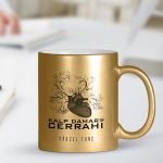 Kişiye Özel Mesleki Kalp Damar Cerrahi Altın Yaldızlı Kupa Bardak - 4