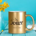 Kişiye Özel Mesleki Jokey Altın Yaldızlı Kupa Bardak