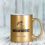 Kişiye Özel Mesleki Jeoloji Mühendisi Altın Yaldızlı Kupa Bardak - 1