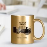 Kişiye Özel Mesleki Genetik Mühendisi Altın Yaldızlı Kupa Bardak
