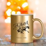 Kişiye Özel Mesleki Gitarist Altın Yaldızlı Kupa Bardak - 2