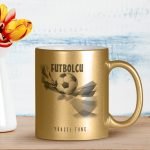 Kişiye Özel Mesleki Futbolcu Altın Yaldızlı Kupa Bardak - 1