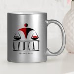 Kişiye Özel Mesleki Avukat Gümüş Yaldızlı Kupa Bardak - 8