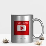 Kişiye Özel Mesleki Youtuber Gümüş Yaldızlı Kupa Bardak - 1