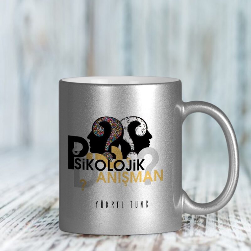 Kişiye Özel Mesleki Psikolojik Danışman Gümüş Yaldızlı Kupa Bardak