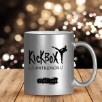 Kişiye Özel Mesleki Kick Box Antrenörü Gümüş Yaldızlı Kupa Bardak - 1