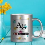 Kişiye Özel Mesleki Metalurji Mühendisi Gümüş Yaldızlı Kupa Bardak - 2