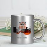 Kişiye Özel Mesleki Genetik Mühendisi Gümüş Yaldızlı Kupa Bardak