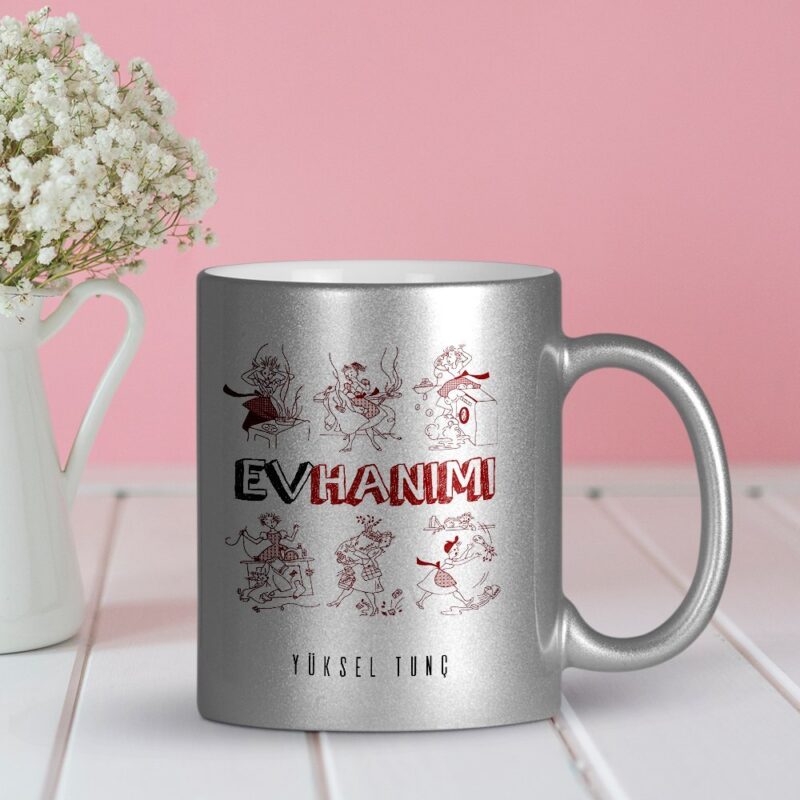 Kişiye Özel Mesleki Ev Hanımı Gümüş Yaldızlı Kupa Bardak - 2