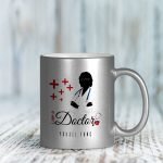 Kişiye Özel Mesleki Doktor Gümüş Yaldızlı Kupa Bardak - 1