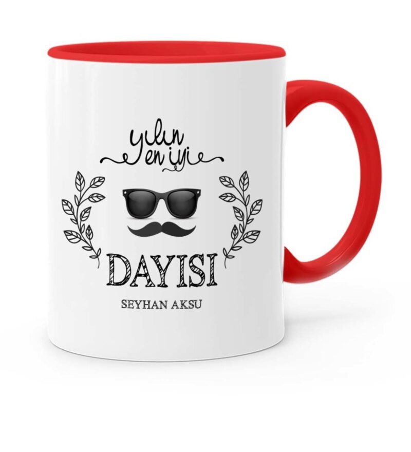 Kişiye Özel Yılın En İyi Dayısı Kırmızı Kupa Bardak