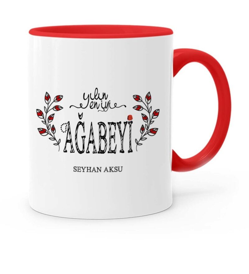 Kişiye Özel Yılın En İyi Ağabeyi Kırmızı Kupa Bardak