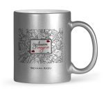 Kişiye Özel Öğretmenimi Seviyorum Gümüş Yaldızlı Kupa Bardak
