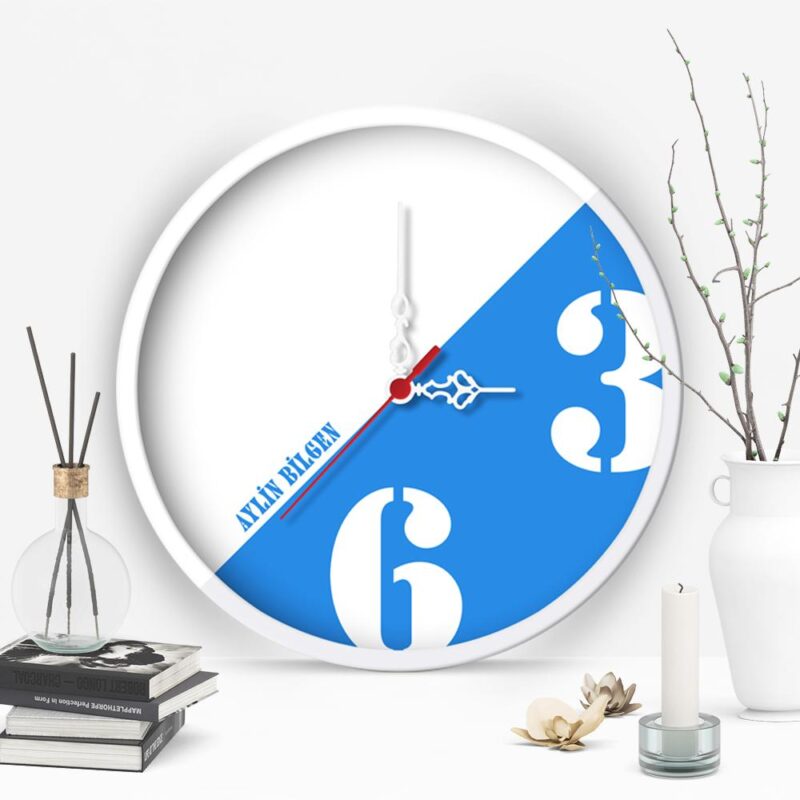 Kişiye Özel Farklı Tasarım Kaliteli 5mm HDF Fotoblok Baskı Ahşap Duvar Saati 28cm - 1