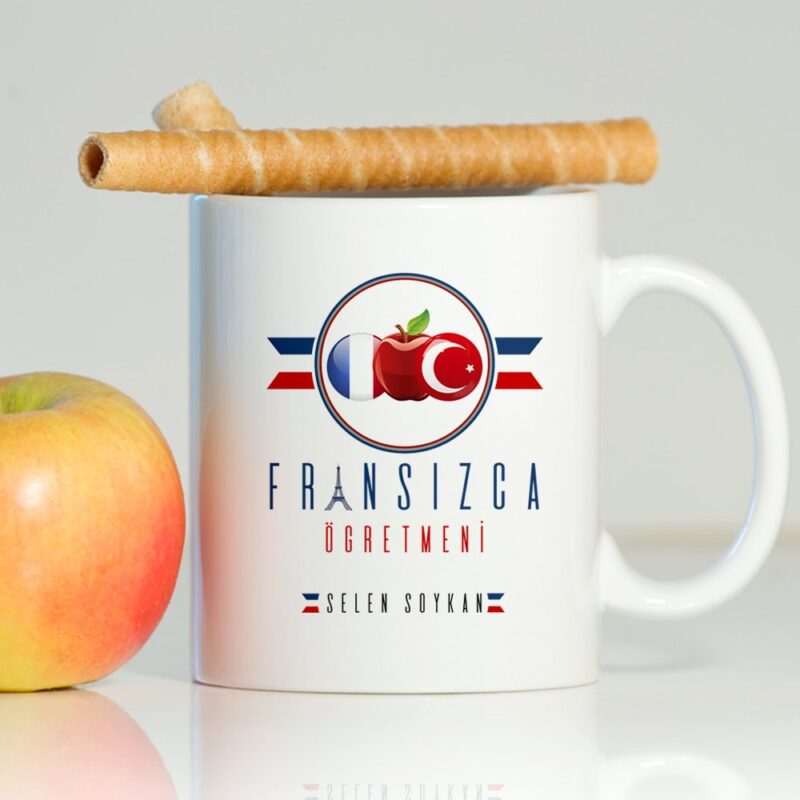 Kişiye Özel Mesleki Fransızca Öğretmeni Beyaz Kupa Bardak - 1