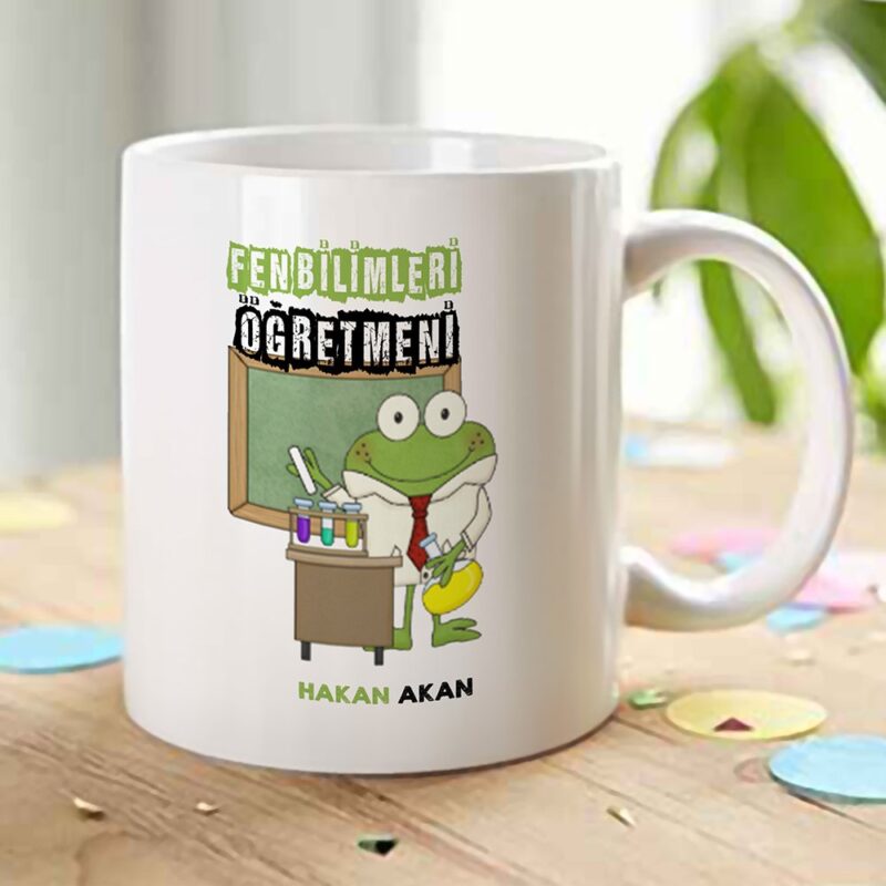 Kişiye Özel Mesleki Fen Bilimleri Öğretmeni Beyaz Kupa Bardak - 2
