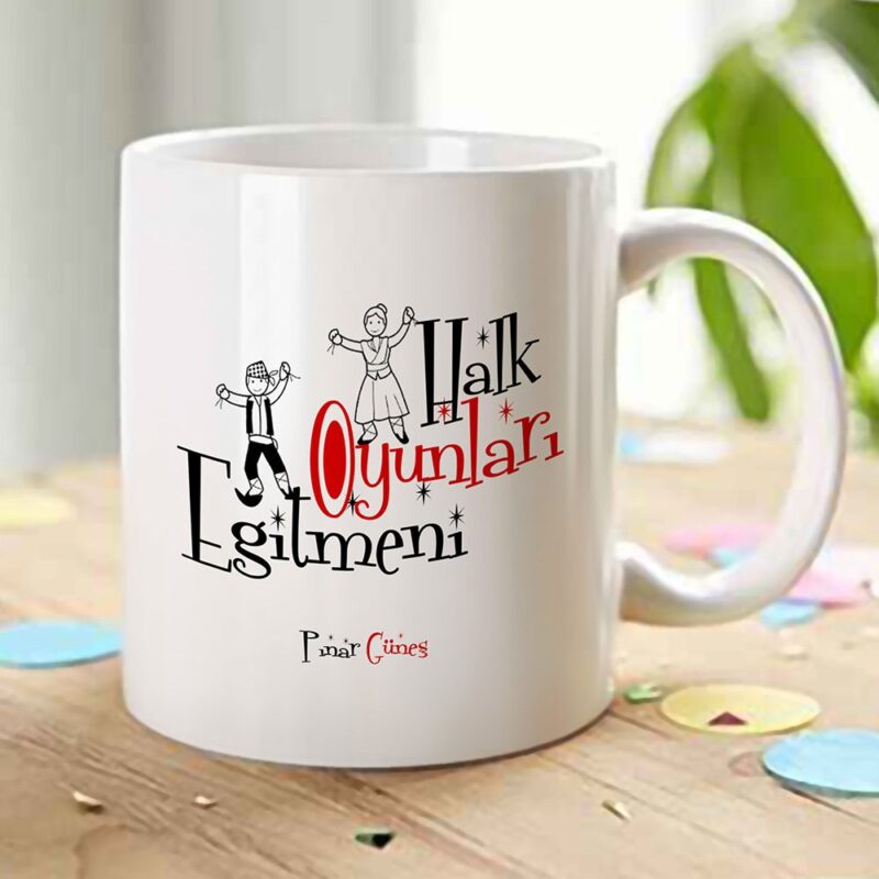 Kişiye Özel Mesleki Halk Oyunları Eğitmeni Beyaz Kupa Bardak - 1