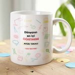 Kişiye Özel Beyaz Kupa Bardak (Öğretmenler Günü Temalı-7)