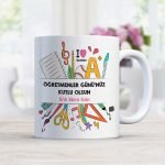 Kişiye Özel Beyaz Kupa Bardak (Öğretmenler Günü Temalı-4)