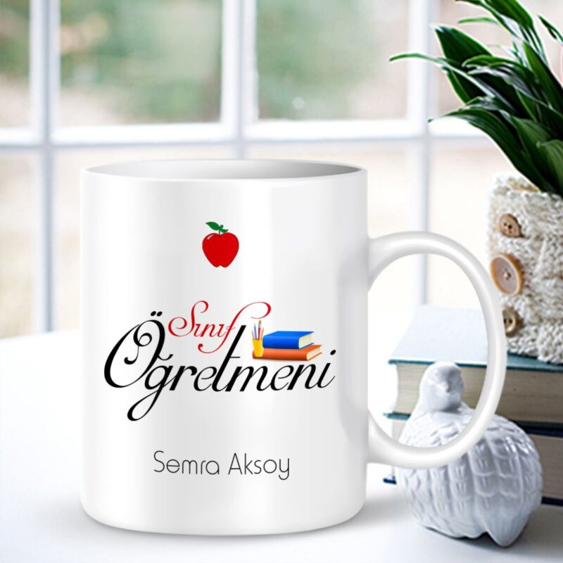 Kişiye Özel Mesleki Sınıf Öğretmeni Beyaz Kupa Bardak - 001