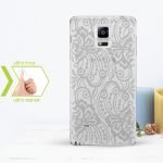 Kişiye Özel Samsung Galaxy Note 4 İnce Şeffaf Silikon Telefon Kapağı (Dantel Temalı-3)