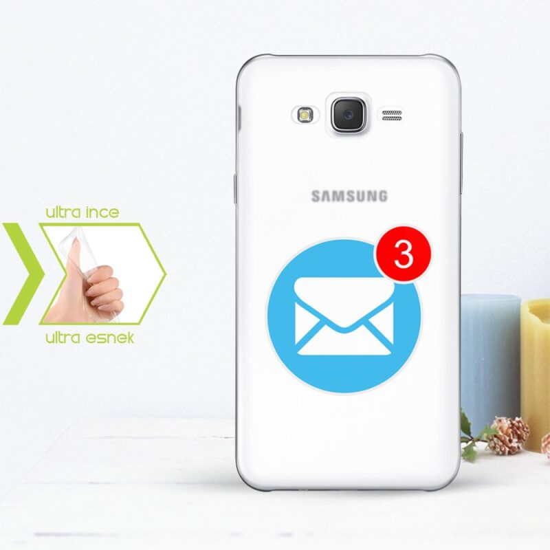 Kişiye Özel Samsung Galaxy J7 İnce Şeffaf Silikon Telefon Kapağı (Mesaj-2)