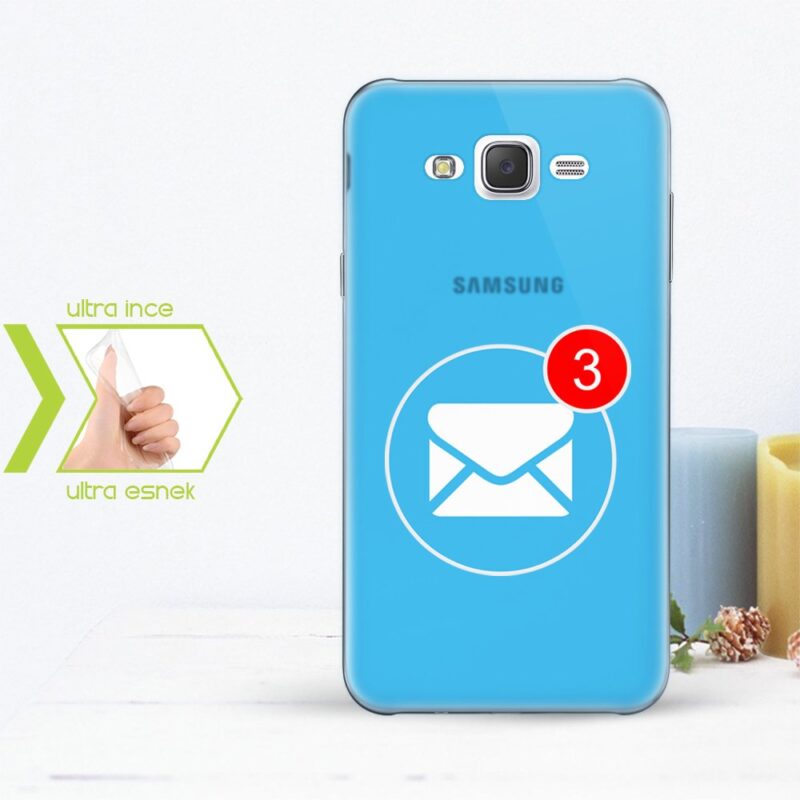 Kişiye Özel Samsung Galaxy J7 İnce Şeffaf Silikon Telefon Kapağı (Mesaj-1)