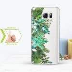 Kişiye Özel Samsung Galaxy Note 5 İnce Şeffaf Silikon Telefon Kapağı (Yaprak Temalı-10)