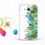 Kişiye Özel Samsung Galaxy J7 İnce Şeffaf Silikon Telefon Kapağı (Yaprak Temalı-11)