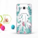 Kişiye Özel Samsung Galaxy J7 İnce Şeffaf Silikon Telefon Kapağı (Yaprak Temalı-9)