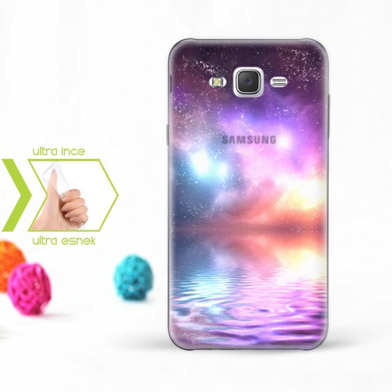 Kişiye Özel Samsung Galaxy J7 İnce Şeffaf Silikon Telefon Kapağı (Galaxy Temalı-2)