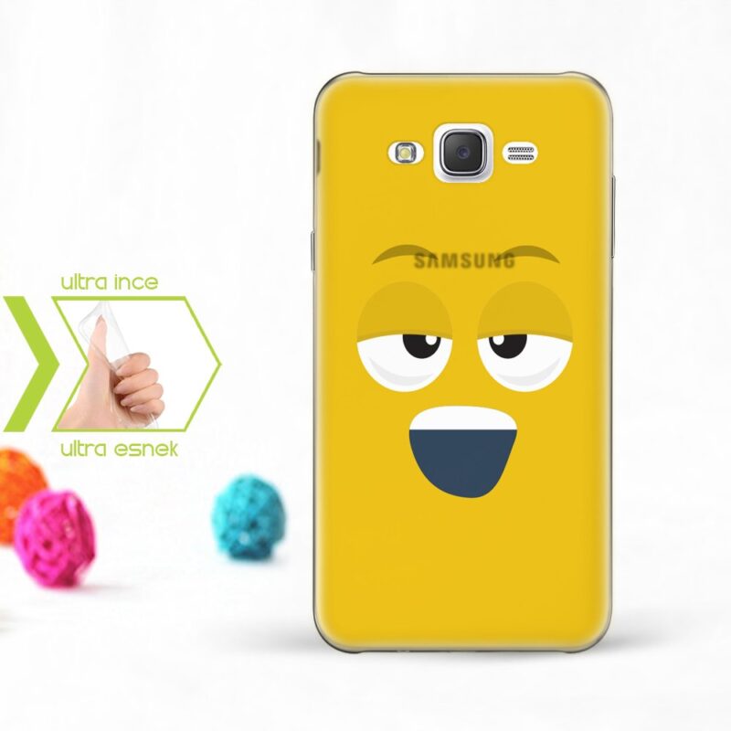 Kişiye Özel Samsung Galaxy J7 İnce Şeffaf Silikon Telefon Kapağı (Yüz Temalı-9)