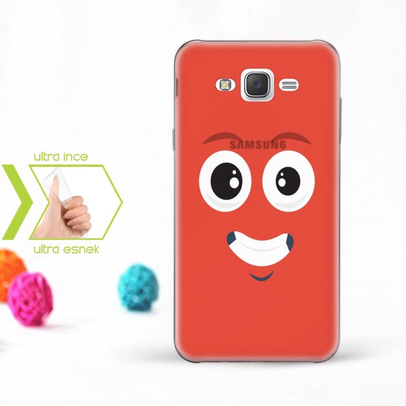 Kişiye Özel Samsung Galaxy J7 İnce Şeffaf Silikon Telefon Kapağı (Yüz Temalı-8)