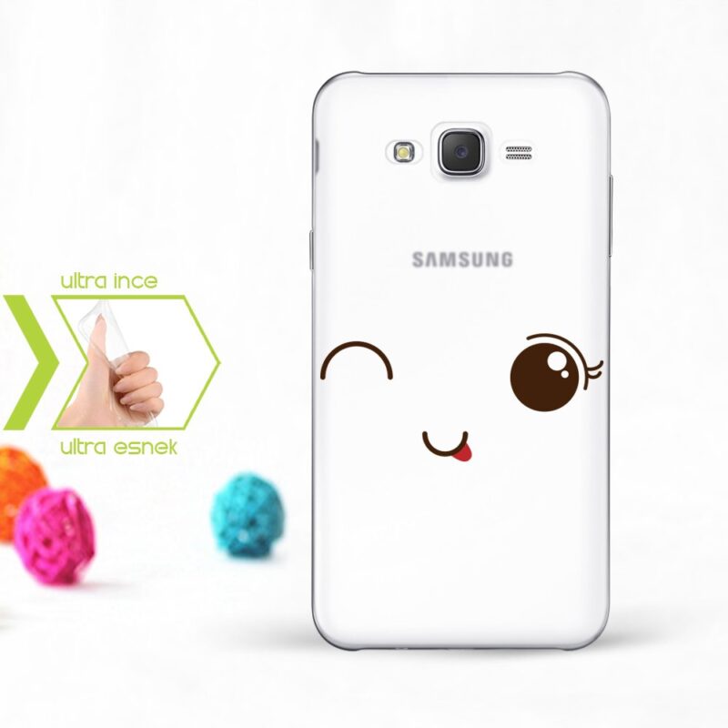 Kişiye Özel Samsung Galaxy J7 İnce Şeffaf Silikon Telefon Kapağı (Yüz Temalı-4)