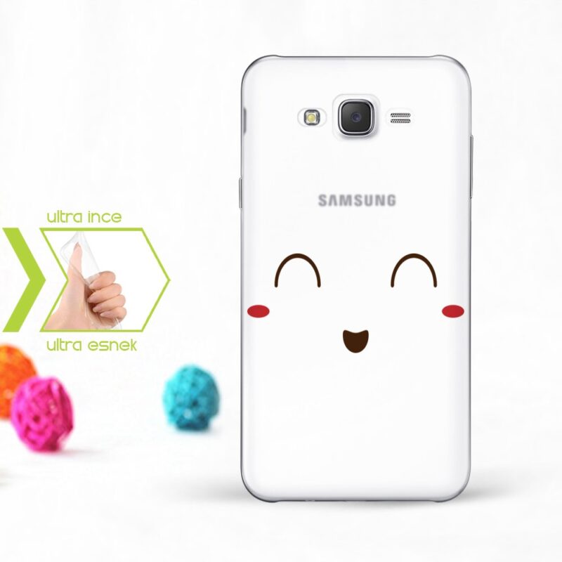 Kişiye Özel Samsung Galaxy J7 İnce Şeffaf Silikon Telefon Kapağı (Yüz Temalı-3)