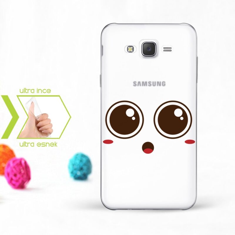 Kişiye Özel Samsung Galaxy J7 İnce Şeffaf Silikon Telefon Kapağı (Yüz Temalı-1)
