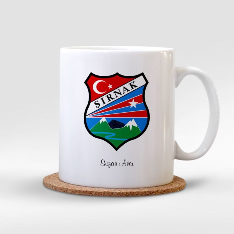 Kişiye Özel Şırnak Beyaz Kupa Bardak - 001