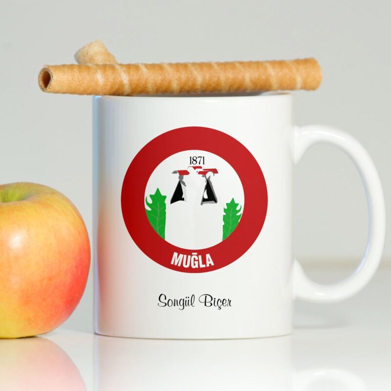 Kişiye Özel Muğla Beyaz Kupa Bardak - 001