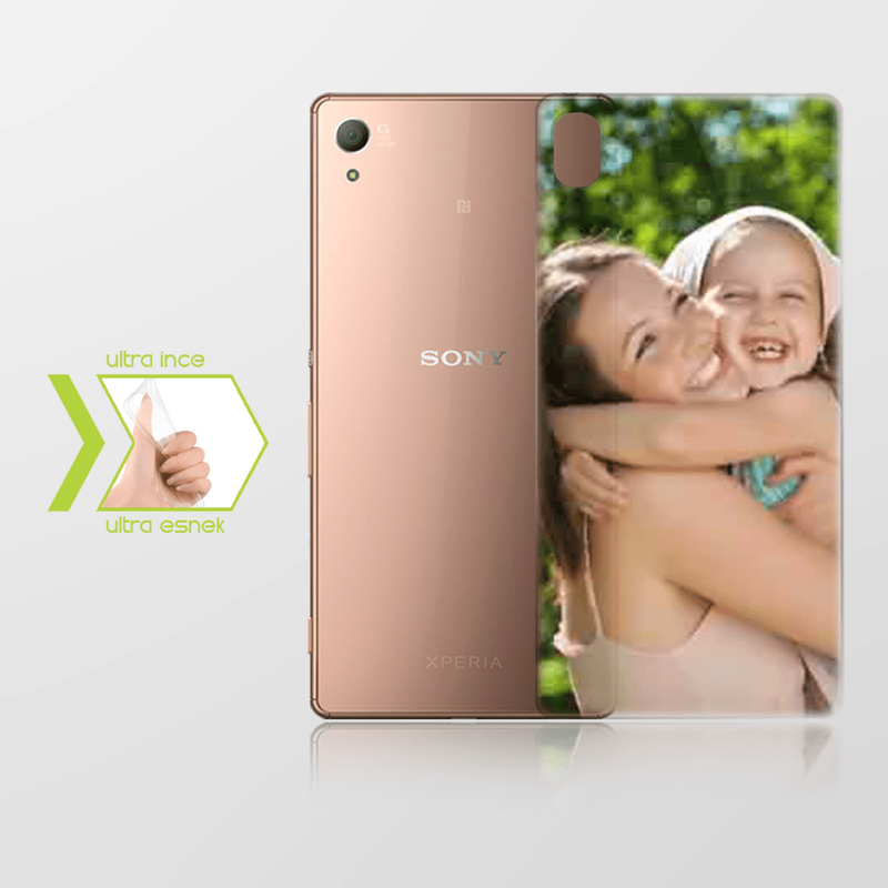 Kişiye Özel Sony Xperia Z3 Plus İnce Şeffaf Silikon Telefon Kapağı